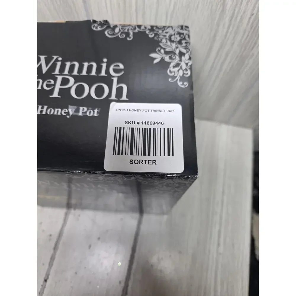 Disney Winnie The Pooh Hunny Pot Honey Jar Trinket Treat Jar Cute Kitschy NIB